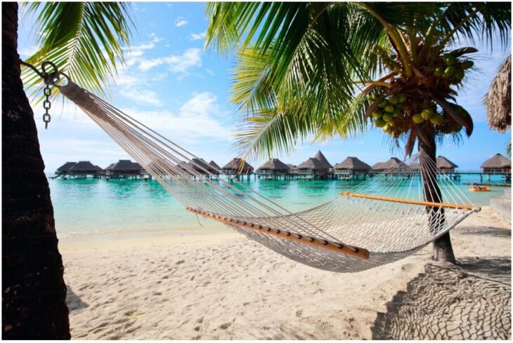 Dream beach on Moorea French Polynesia